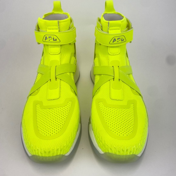 APL Athletic Propulsion‎ Labs TechLoom High Top Neon Yellow Sneakers Men's 11 - Picture 2 of 7